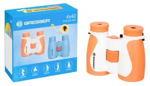 Бинокль детский Bresser Junior 4x40, оранжевый, изображение 3