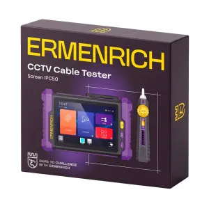 Кабельный тестер систем видеонаблюдения Ermenrich Screen IPC50, изображение 2
