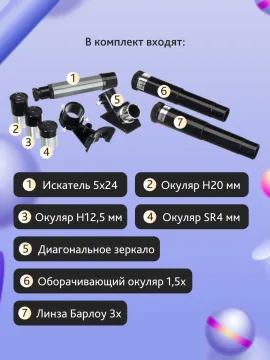 Телескоп Levenhuk Blitz 60 BASE, изображение 18